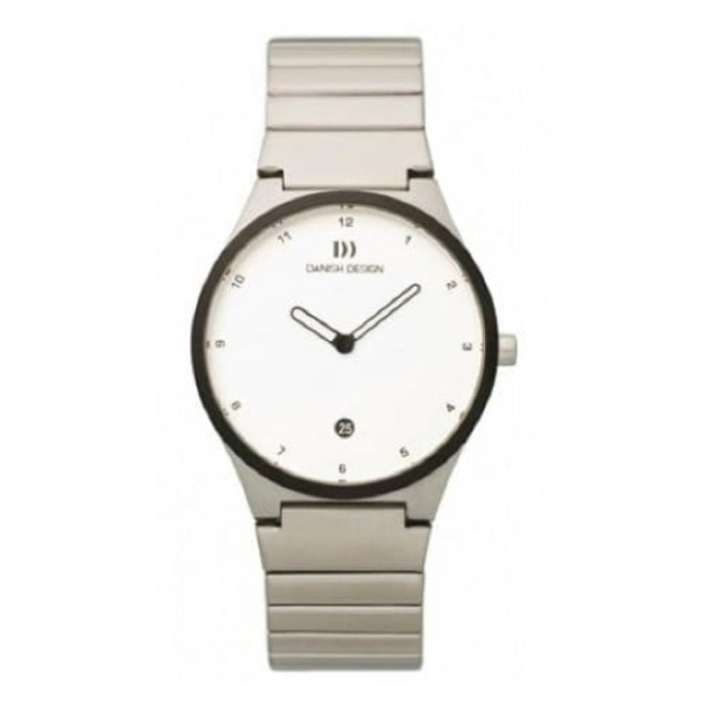 Danish Design Stainless Steel Fold Over Clasp Ladies Wristwatch