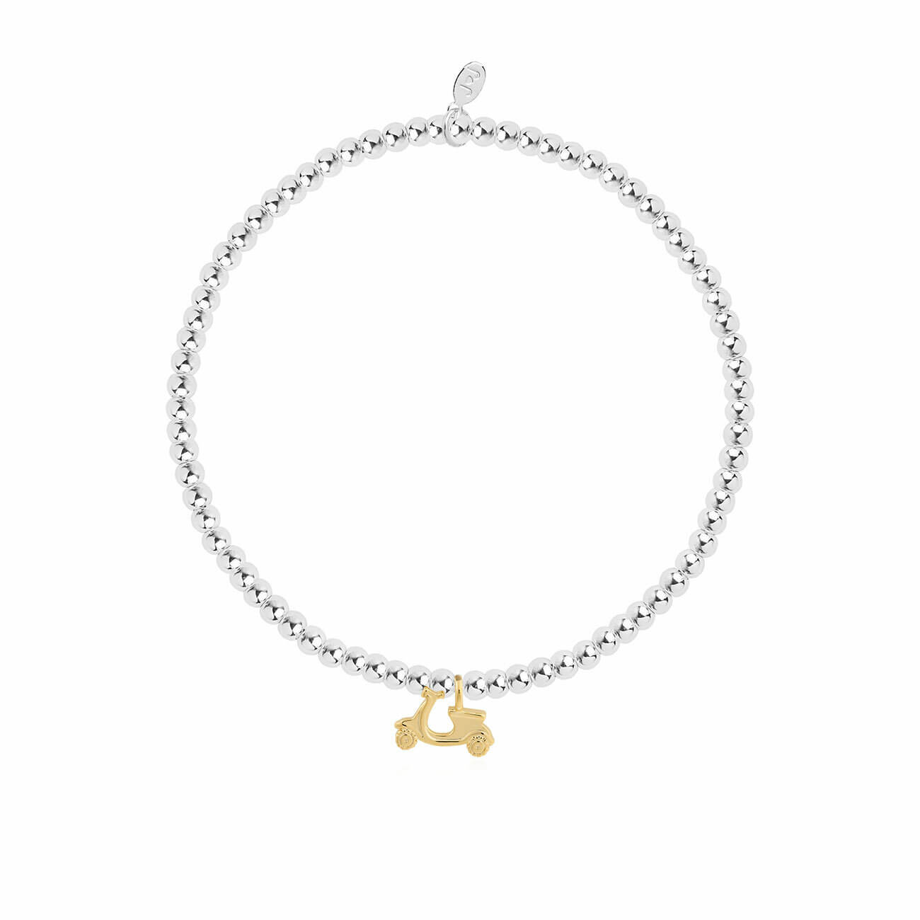 A Little | Scooter | Silver And Gold | Bracelet | 17.5cm Stretch (Italian)