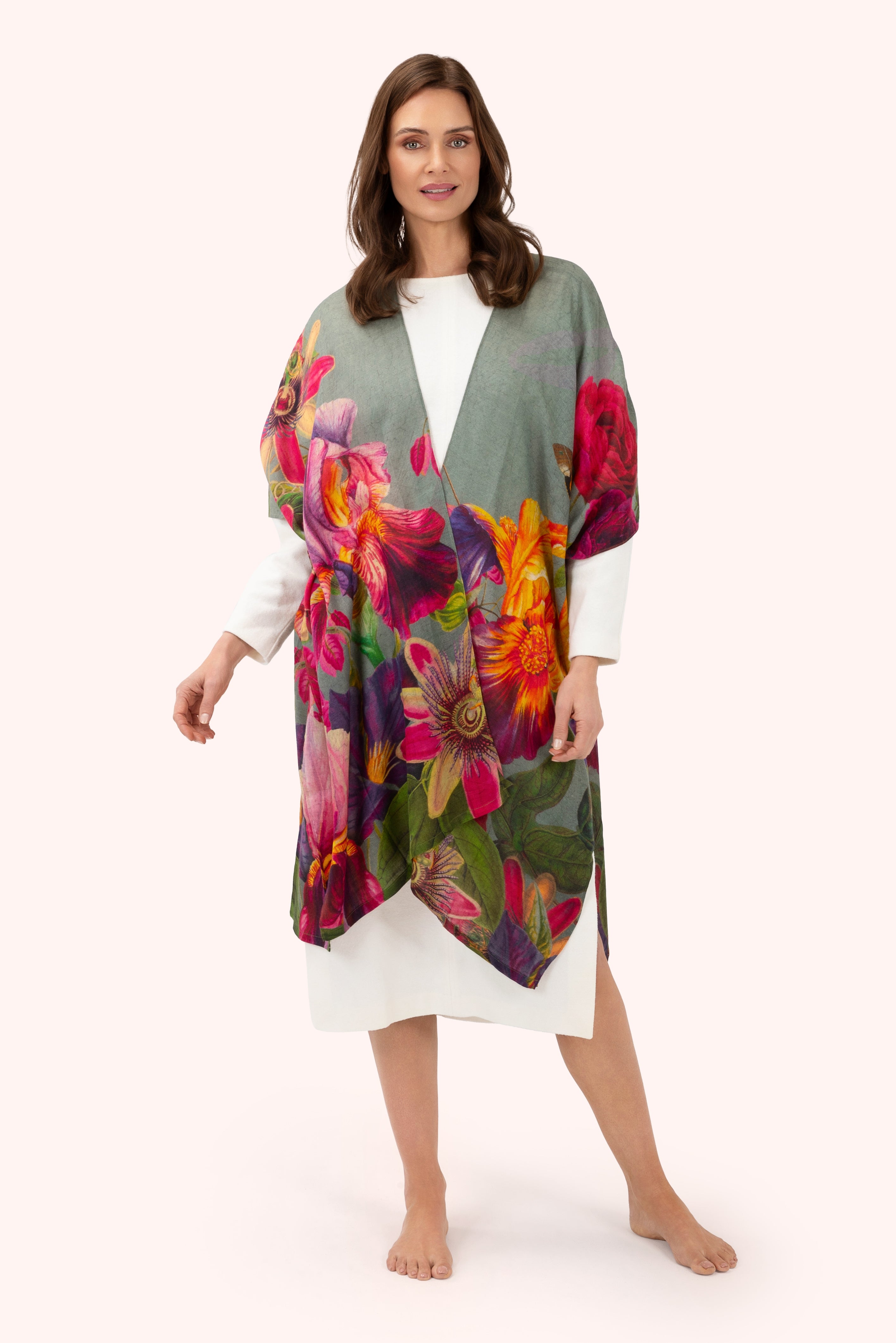 Wool Wraparound - Winter Iris - Ice