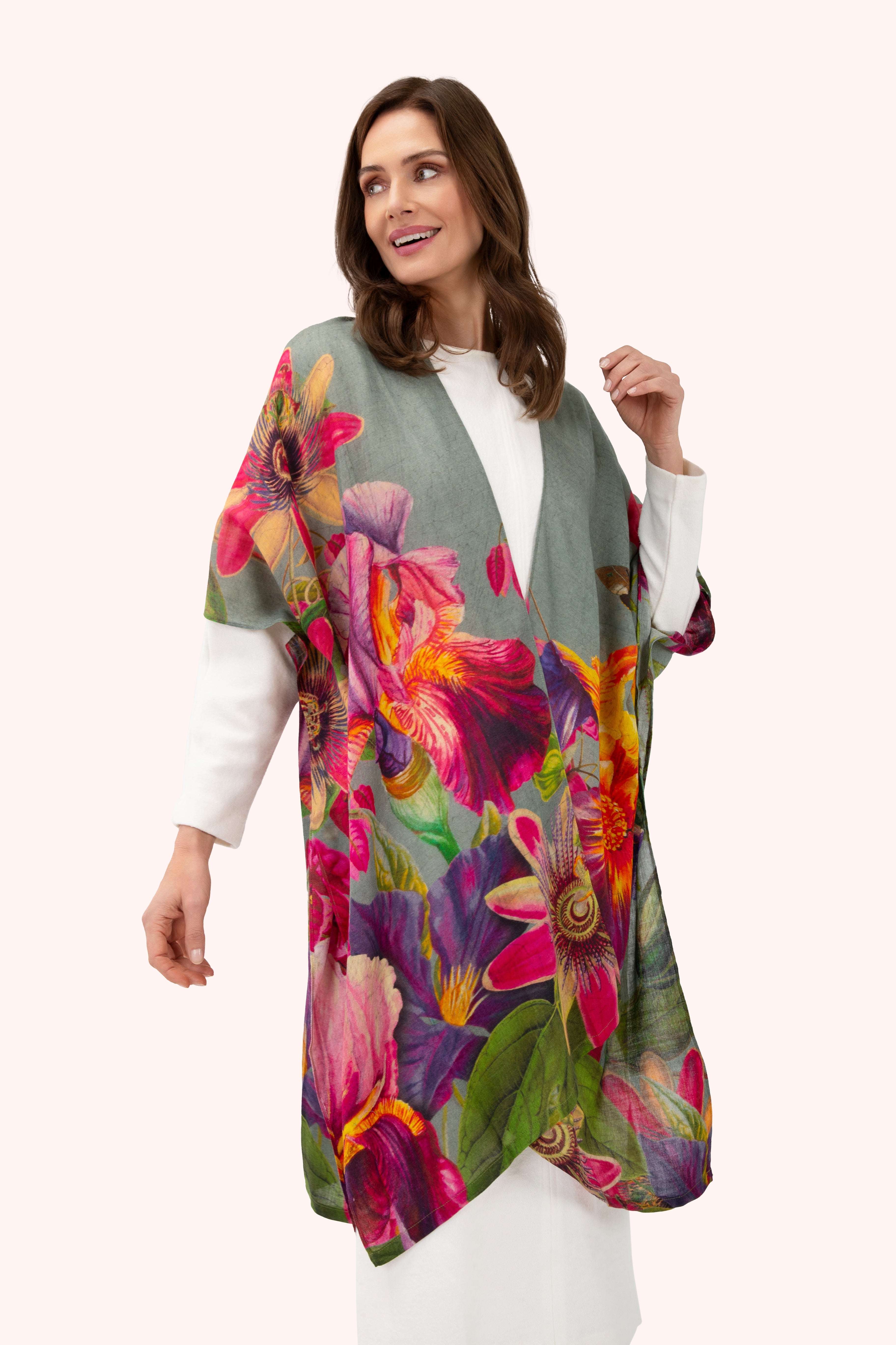 Wool Wraparound - Winter Iris - Ice