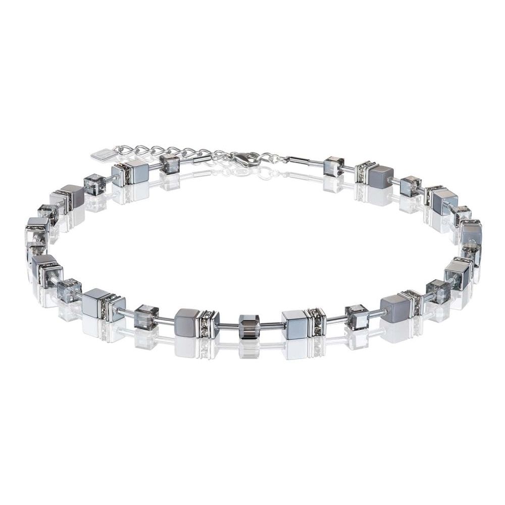 Geo Cube Light Grey Necklace