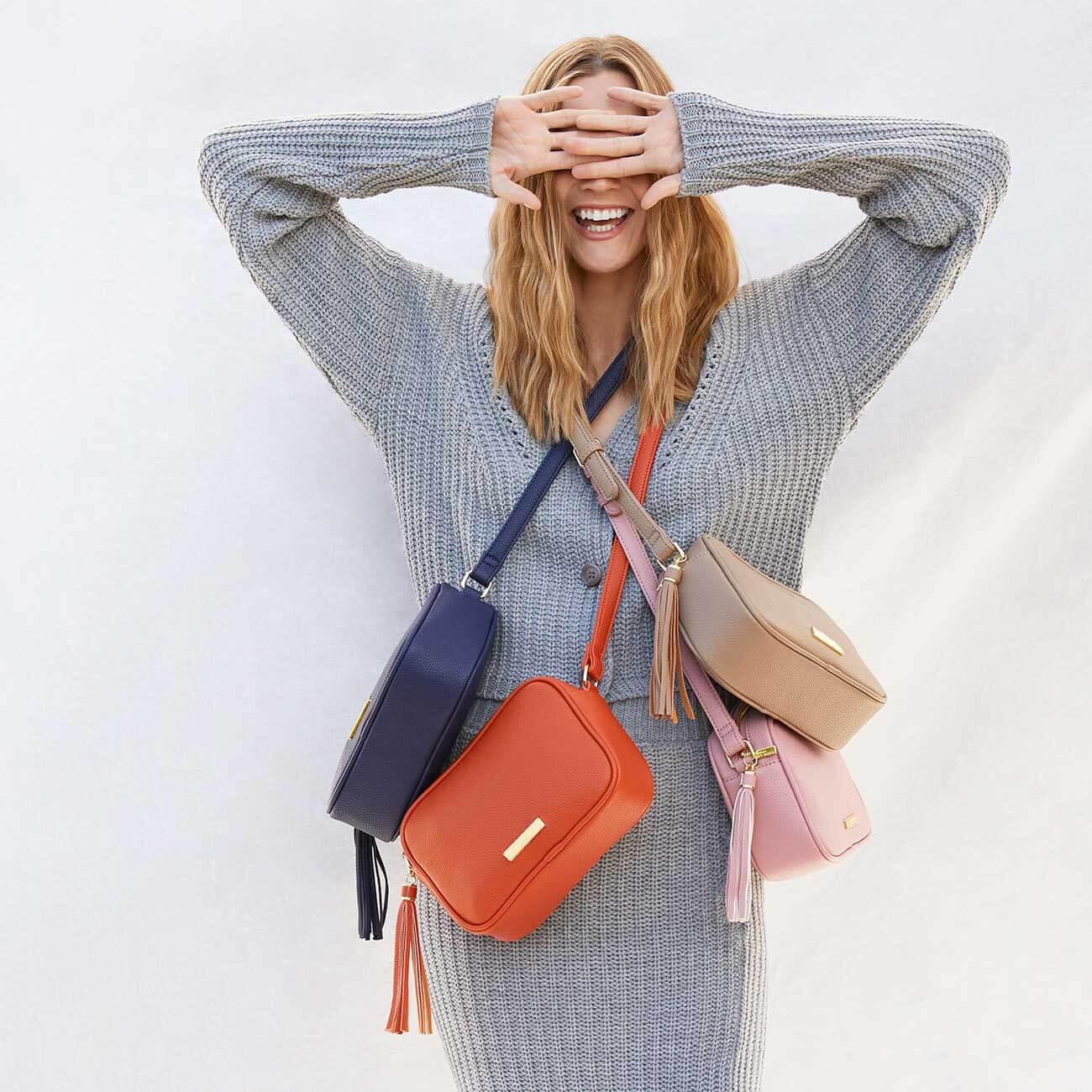 Sophia Tassel Crossbody Bag | Taupe