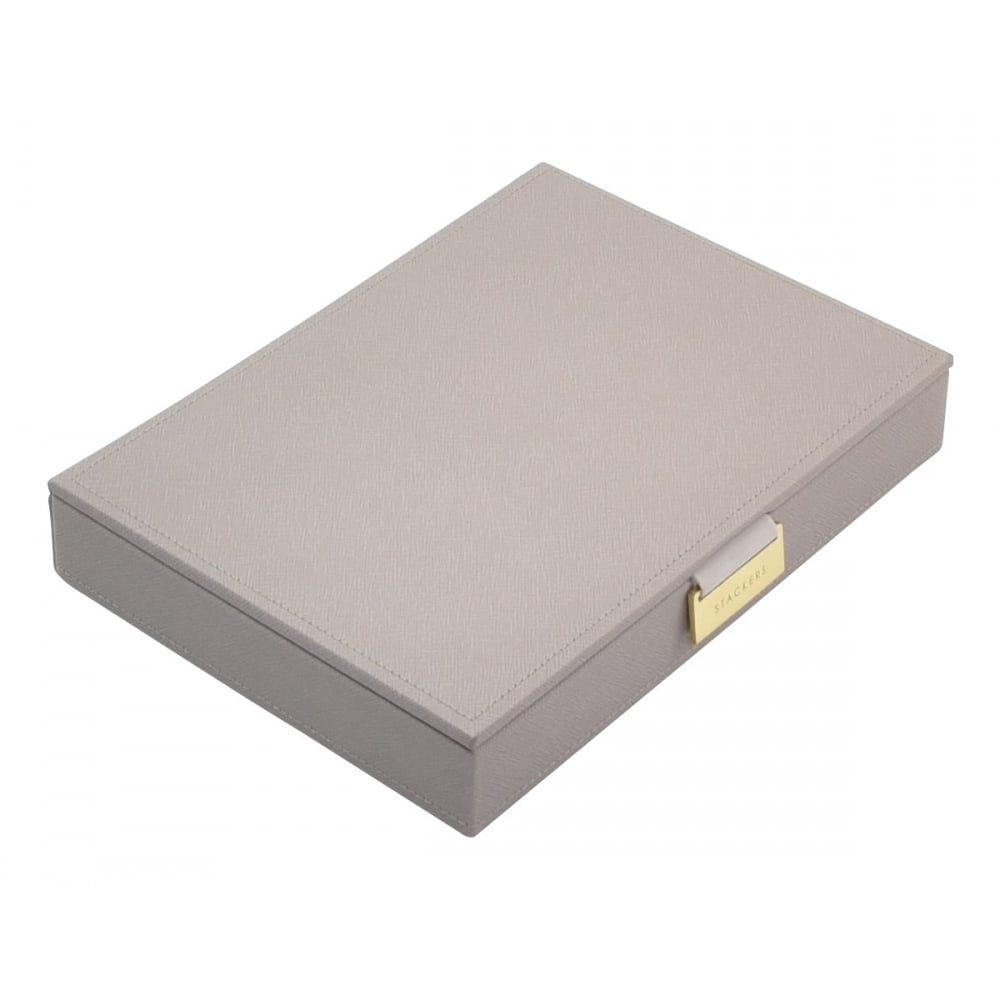 Taupe & Grey Classic Lidded Stacker