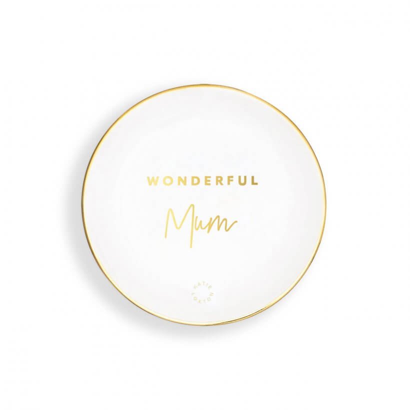 Round Trinket Dish | Wonderful Mum | White