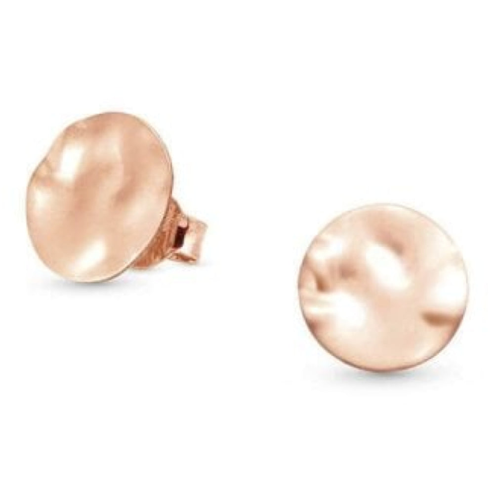LUNA Earrings In 925 Silver Small Rose Gold Stud