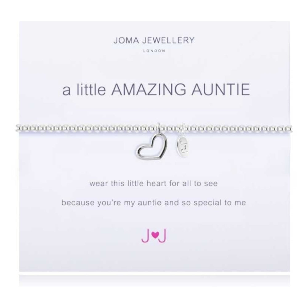 a little AMAZING AUNTIE - elastic bracelet - silver