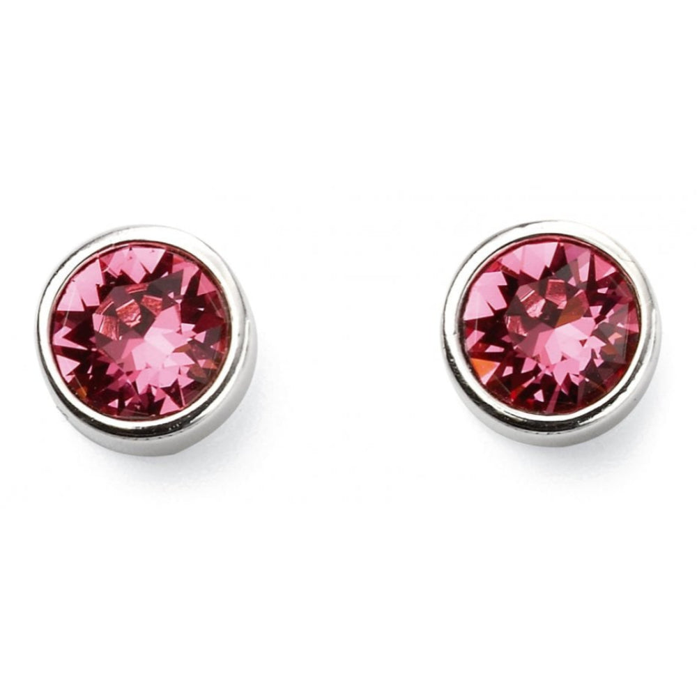 Oct Birth Stone Sterling Silver Earring