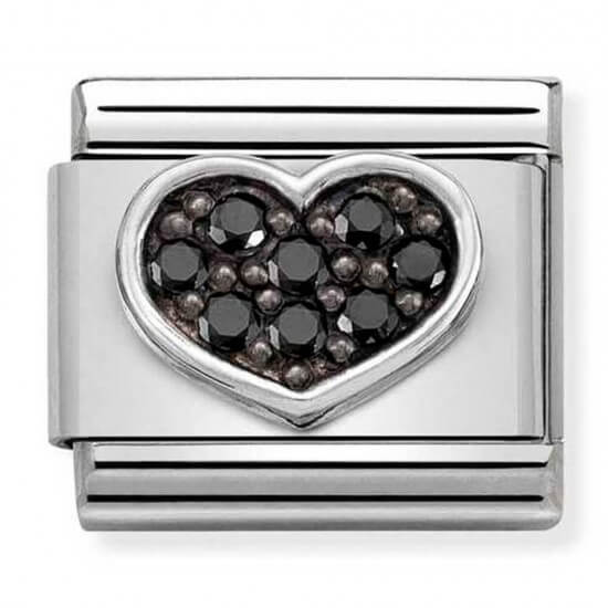 Composable Classic Black Heart Link