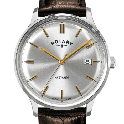Gents Leather Watch Stainless Steel