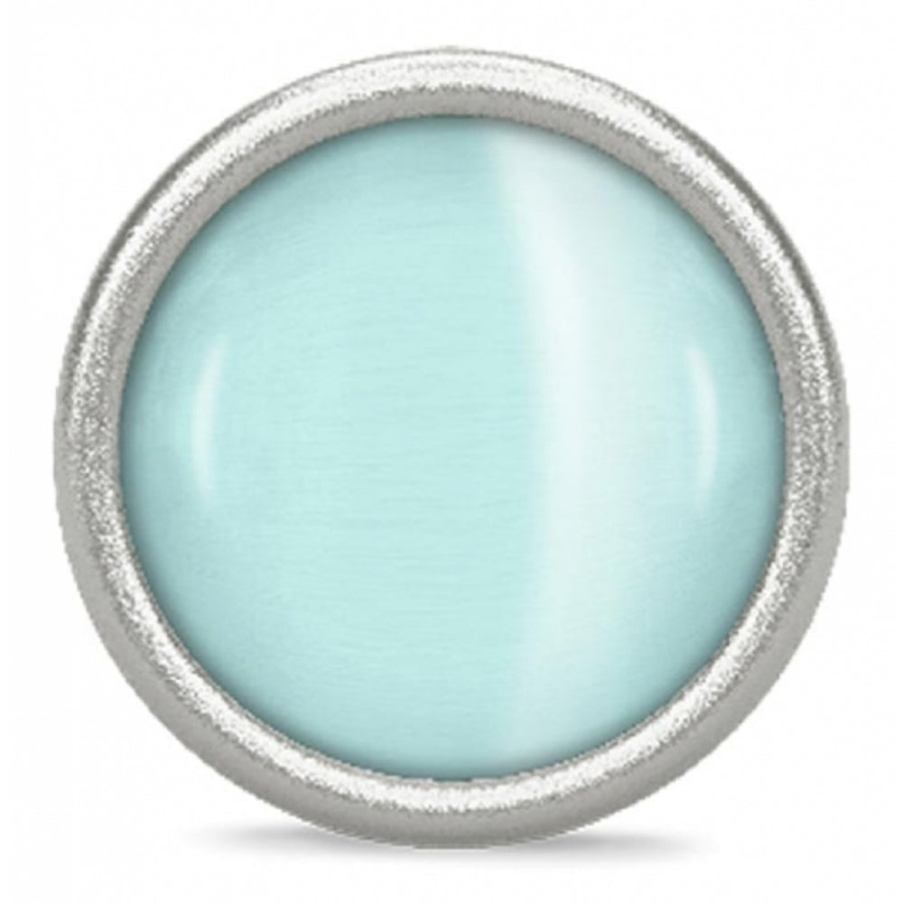 Big Light Blue Moon Crystal Charm