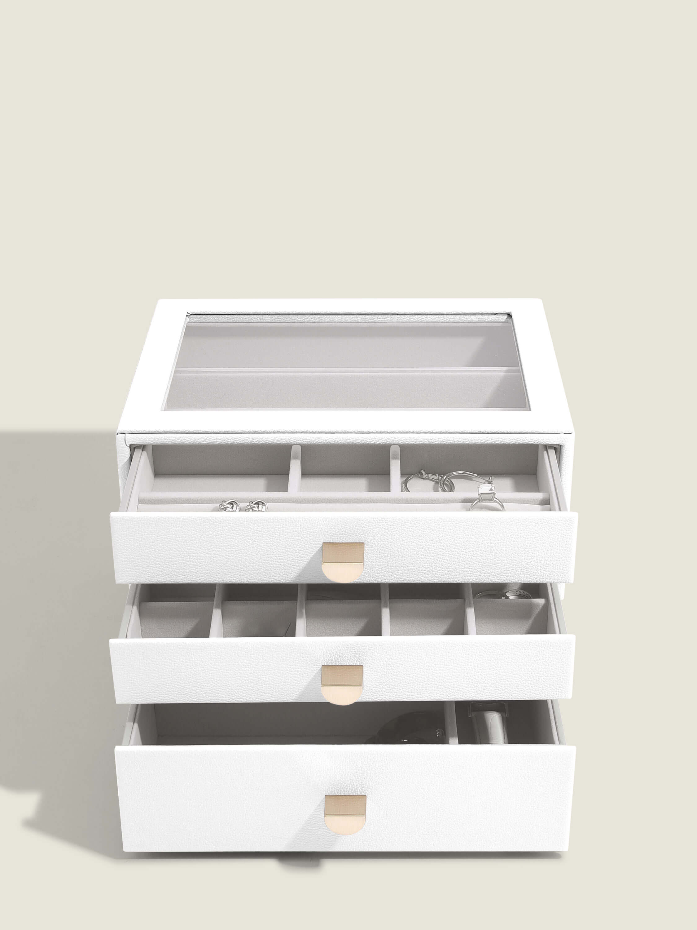 Pebble White Classic Drawer Set Of 3