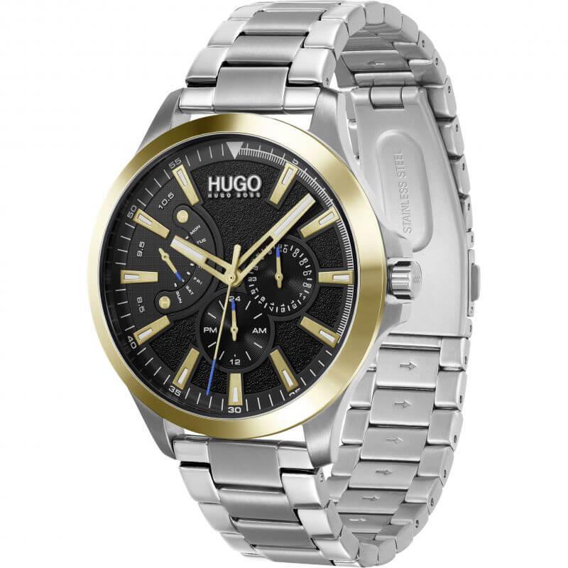 LEAP Black Multifunctional Dial & Steel Bracelet Strap Gents Watch