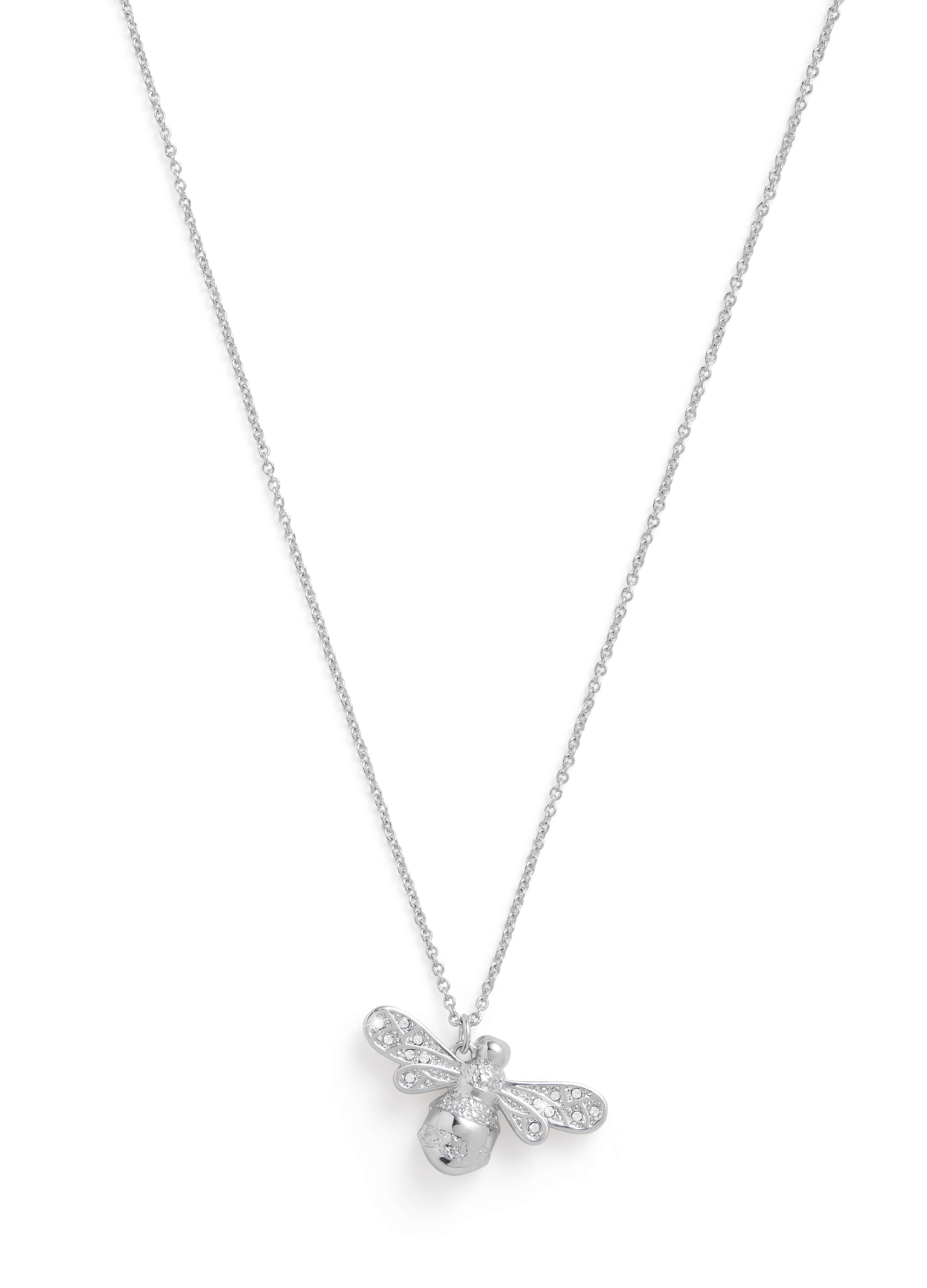 Sparkle Bee Rhodium Plated Necklaces