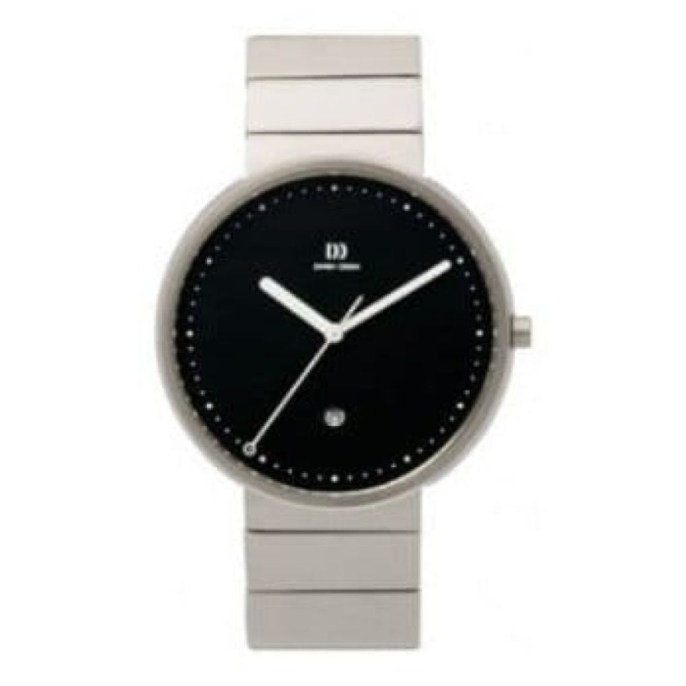 Mens Stainless Steel Black Dial WristWatch