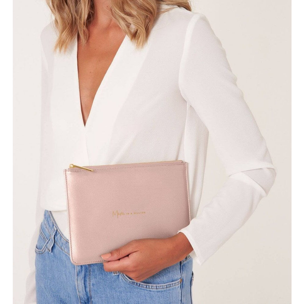 Perfect Pouch | Mum In A Million | Pale Pink | 16 X 24cm