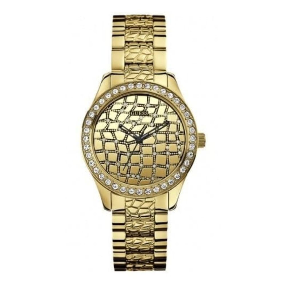 Ladies Croco Glam Gold Steel Watch