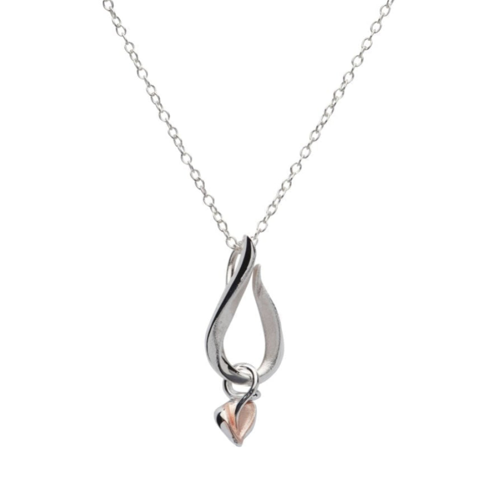 Sterling Silver 925 Pendant with Rose Gold Plating