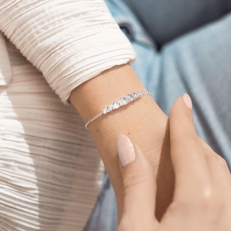 Sienna Sparkle | Graduating Crystal Bracelet | Silver | Bracelet | 18cm + 3cm Extender