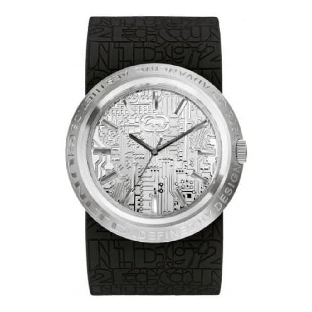 Gents The Eero Black Silicone & Steel Watch