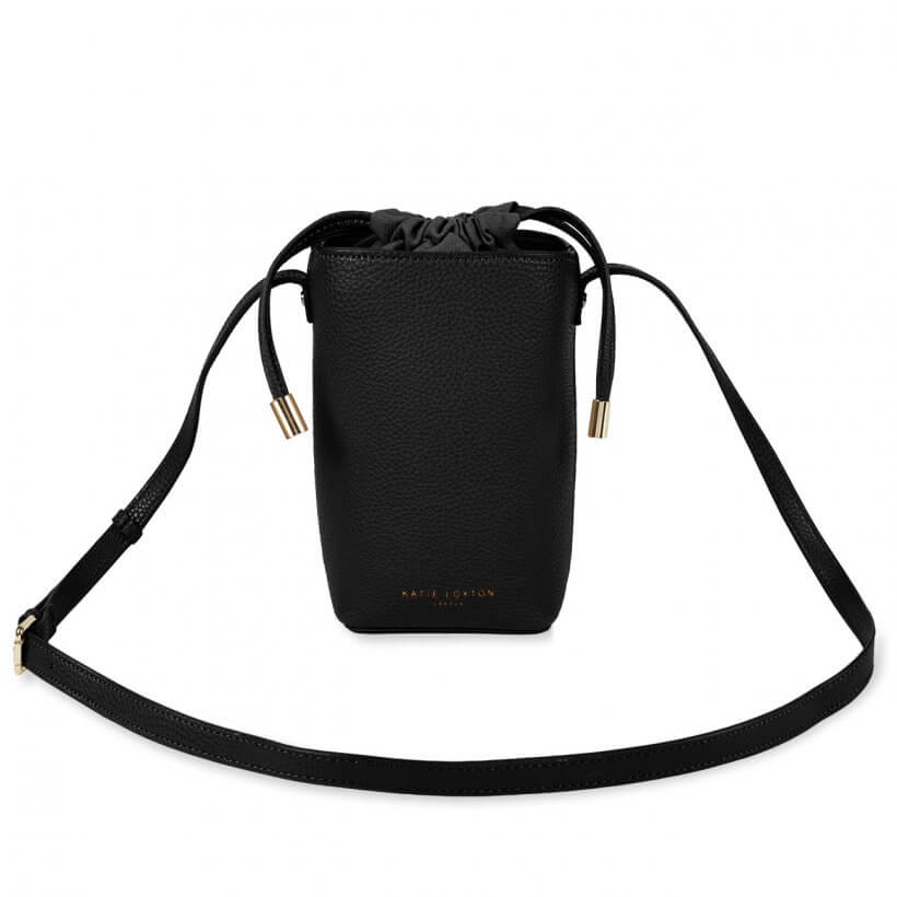 Cece Drawstring Crossbody Bag | Black