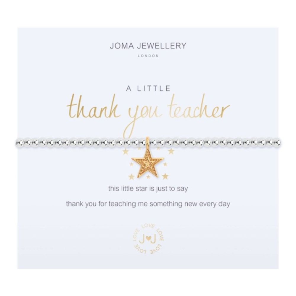 A Little | Thank You Teacher | Bracelet | 17.5cm Stretch