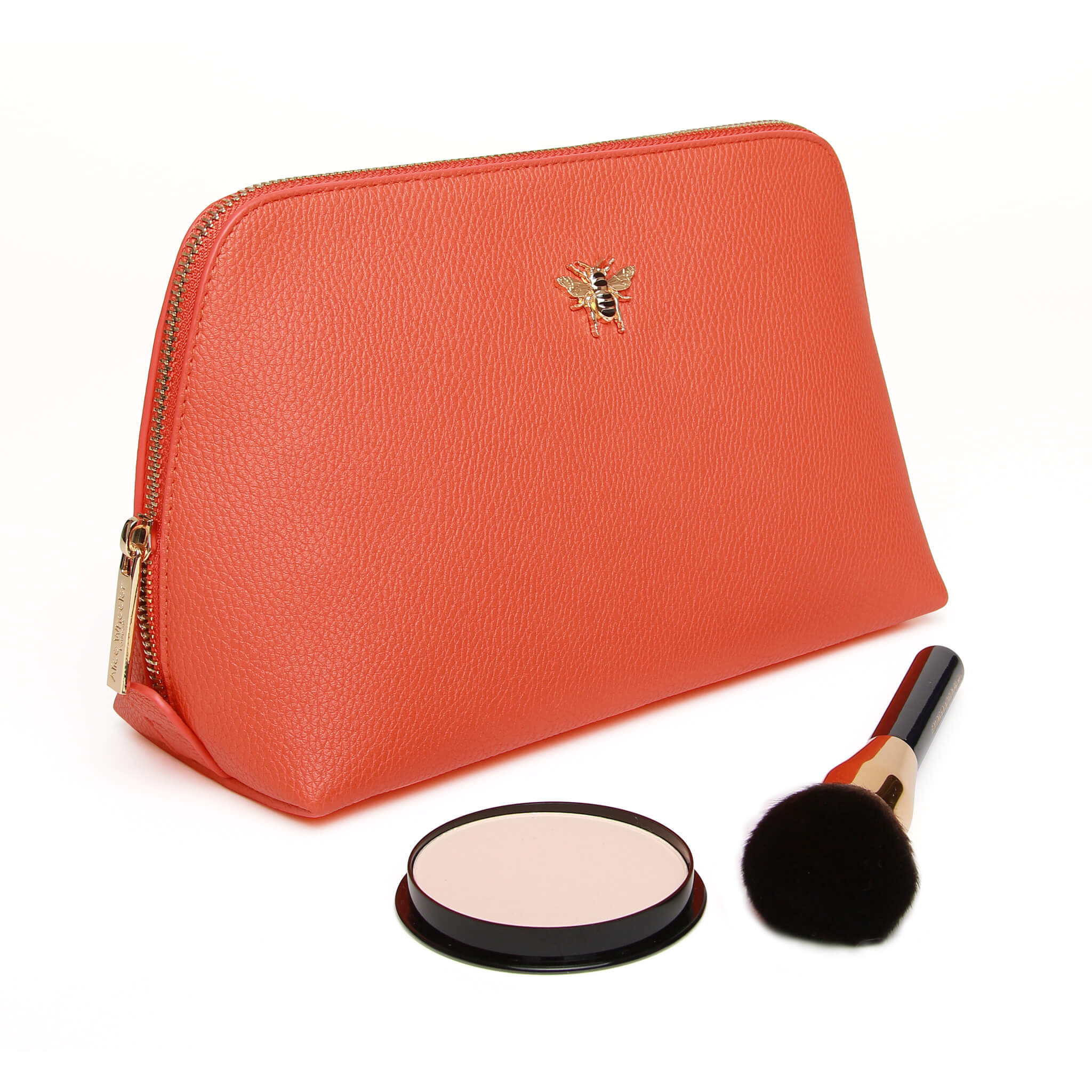 Large Beauty Case/Makeup Bag In Orange