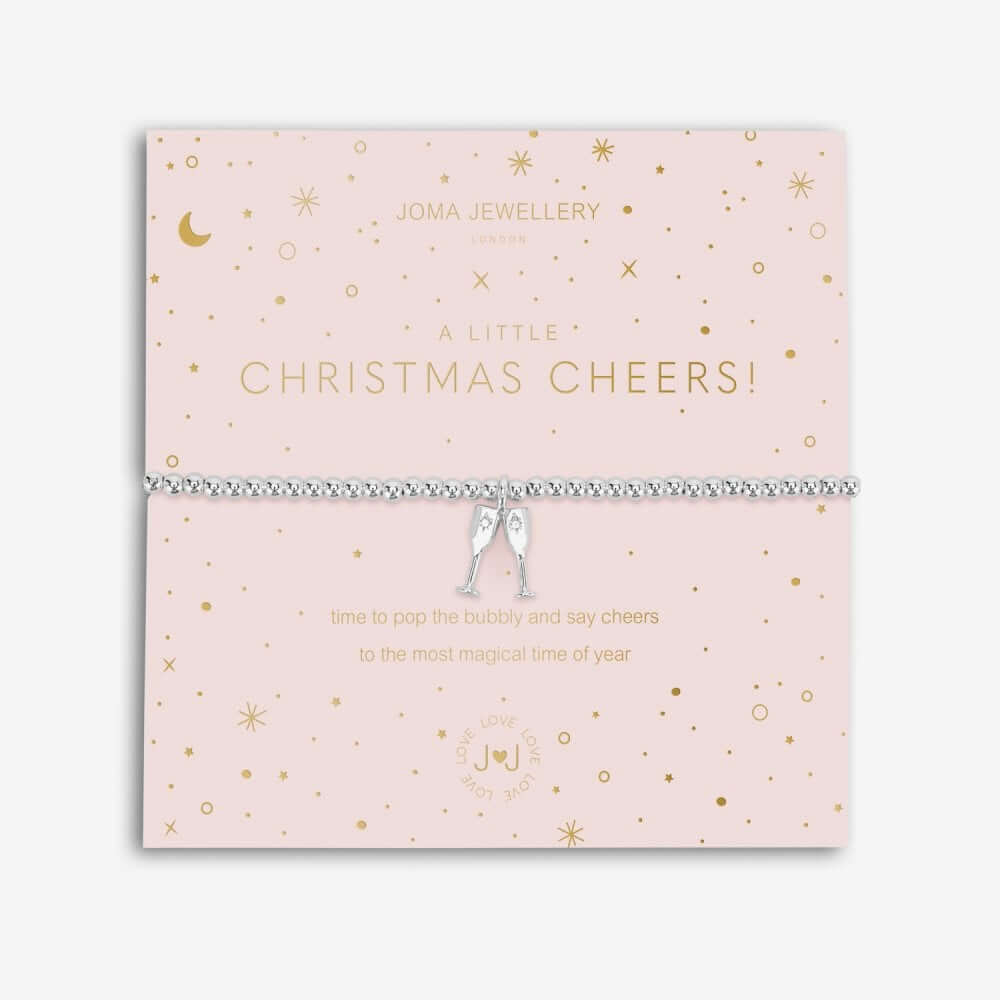 Christmas A Little | Christmas Cheers! | Silver | Bracelet | 17.5cm Stretch