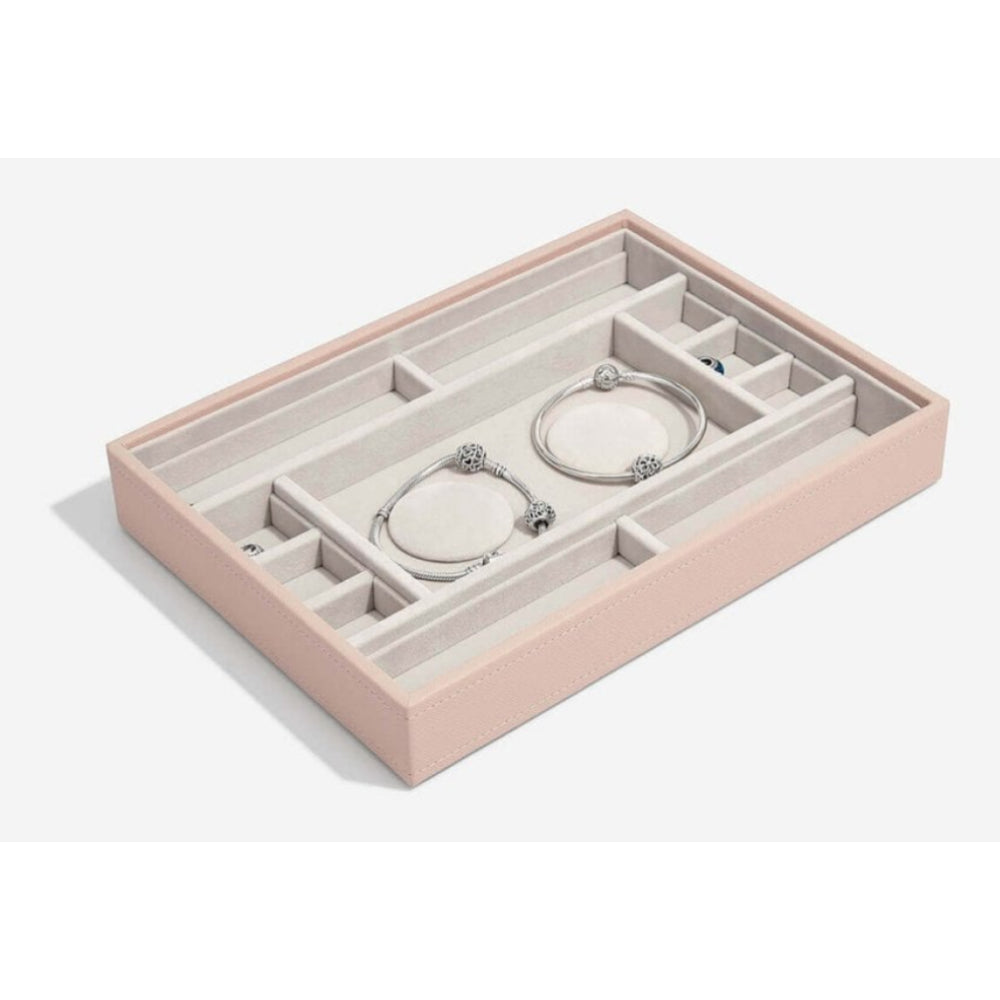 Blush Pink Classic Charm & 2 Padded Bracelet Section Stacker