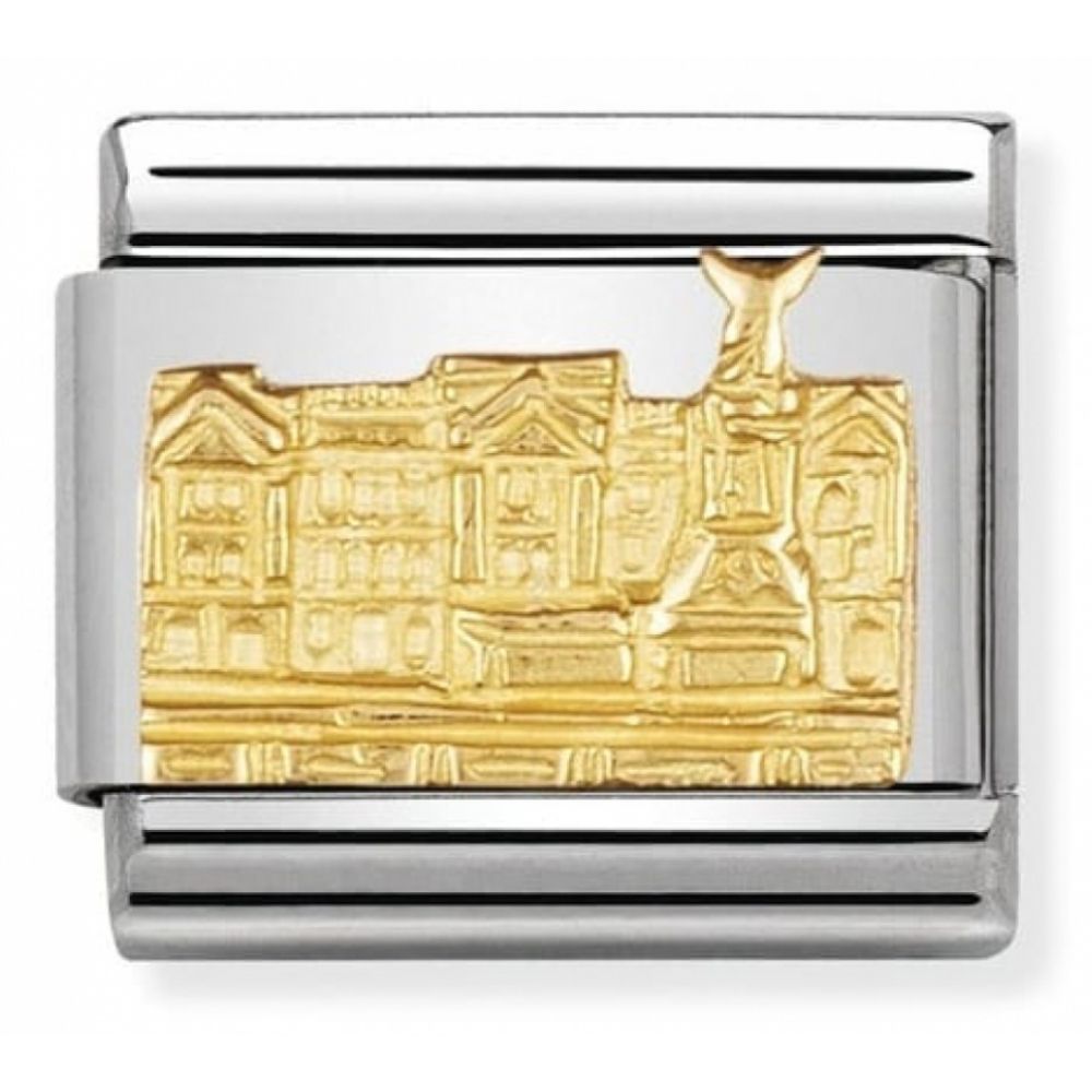 Classic Buckingham Palace In Stainless Steel With 18k Gold Charm