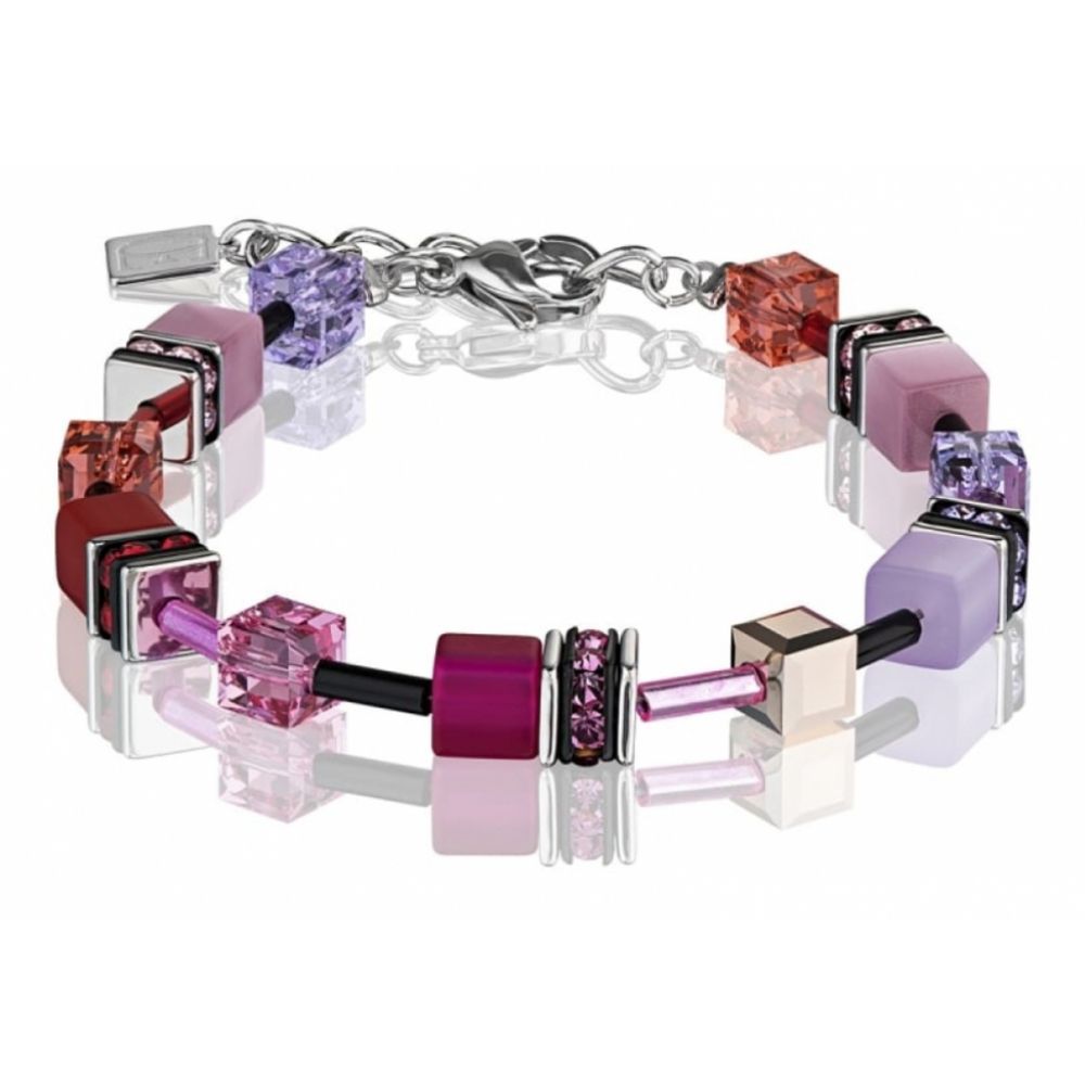 Red Rose Multicolour Geo Cubes Bracelet