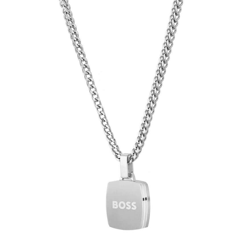 Odell Black Pendant Stainless Steel Gents Necklace