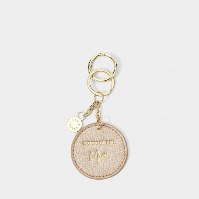 Chain Keyring | Wonderful Mum | Gold | Circle