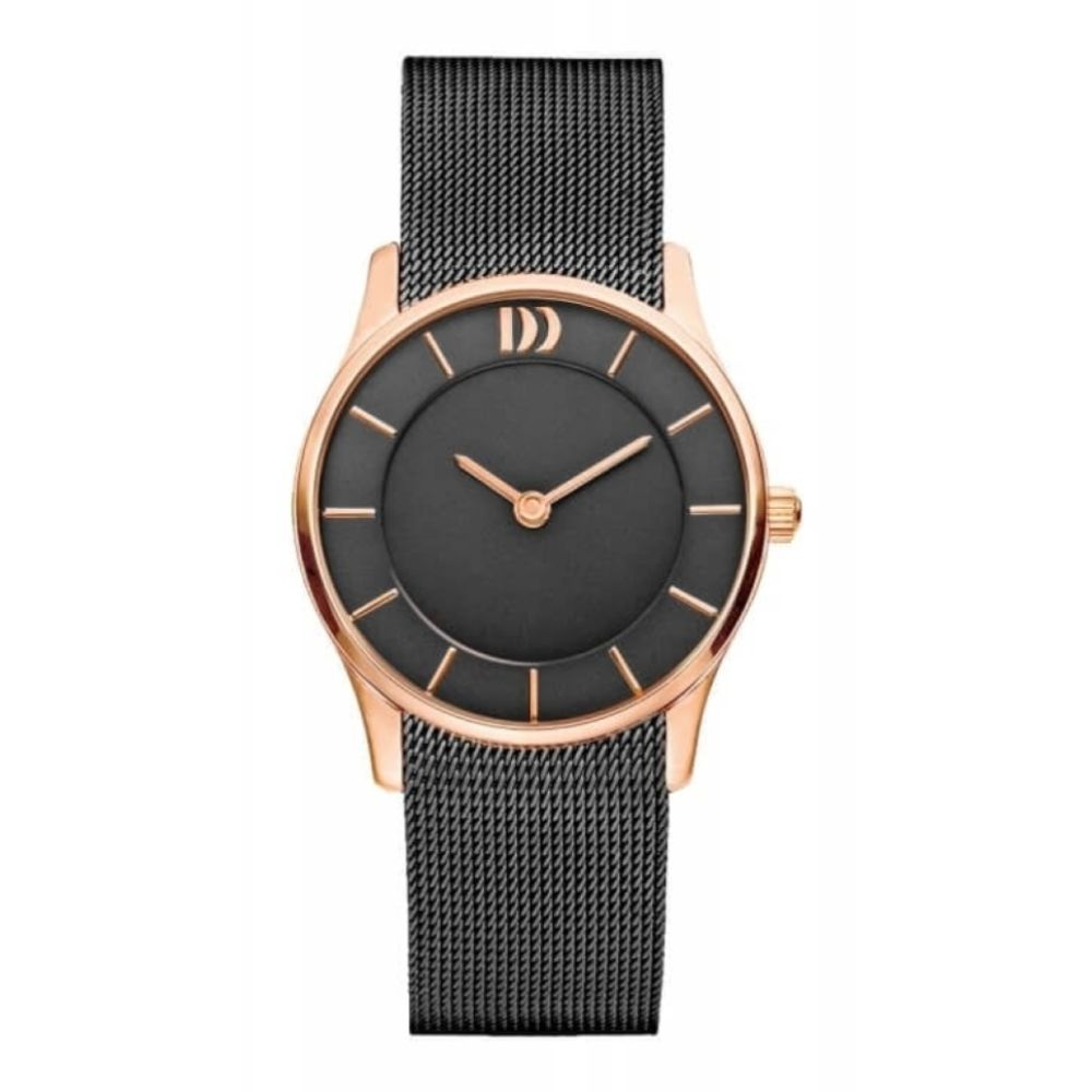 Ladies Rose Gold Stainless Steel Mesh Strap Watch
