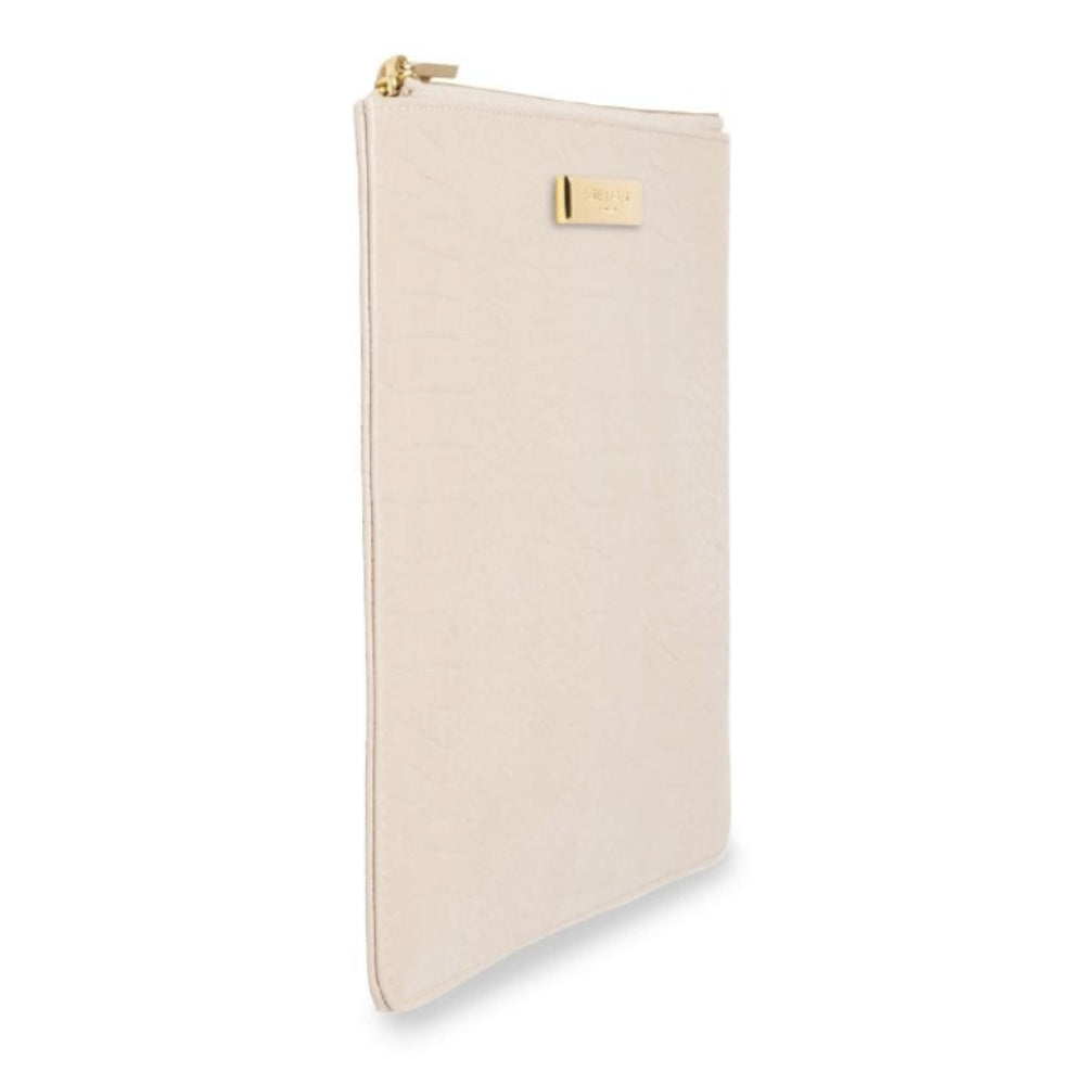 CELINE CROC LUXE CLUTCH - Oyster - 20x29cm