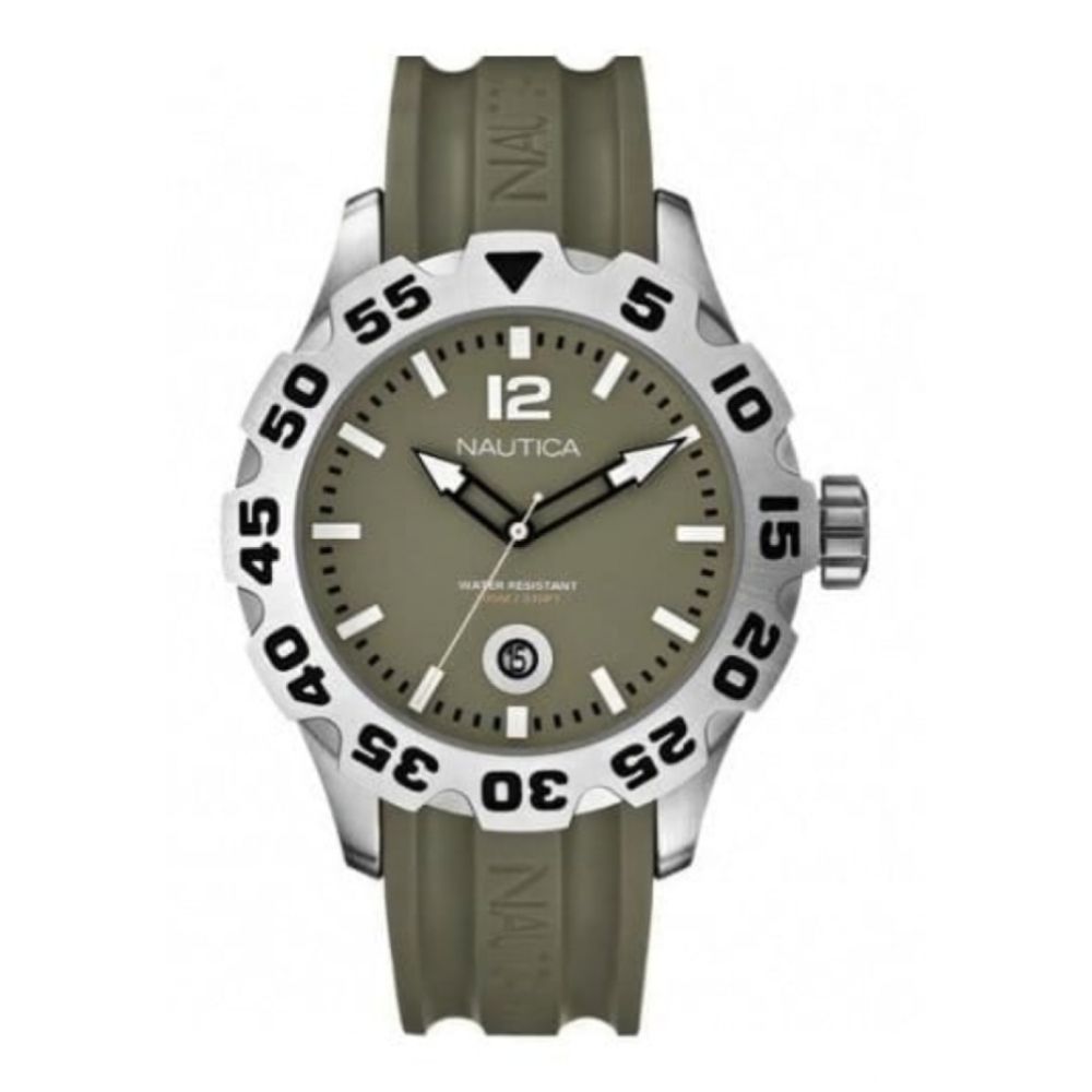 Gents BFD Olive Green Resin Strap Watch