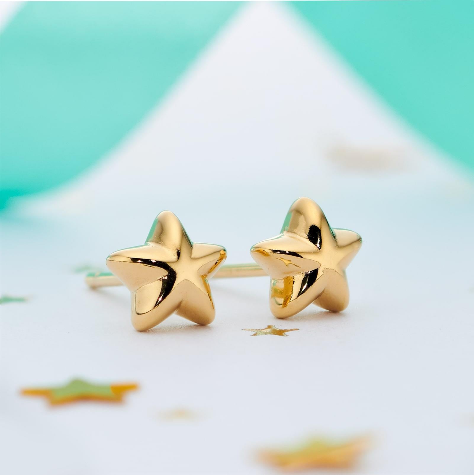 Sophie - Gold Plated Star Studs