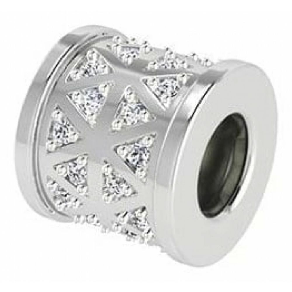 Sterling Silver CZ Triangles Charm