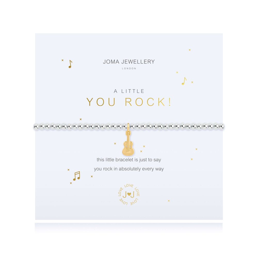 A Little | You Rock! | Silver And Gold | Bracelet | 17.5cm Stretch