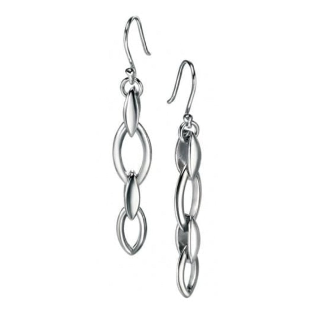Silver Link Drop Earrings