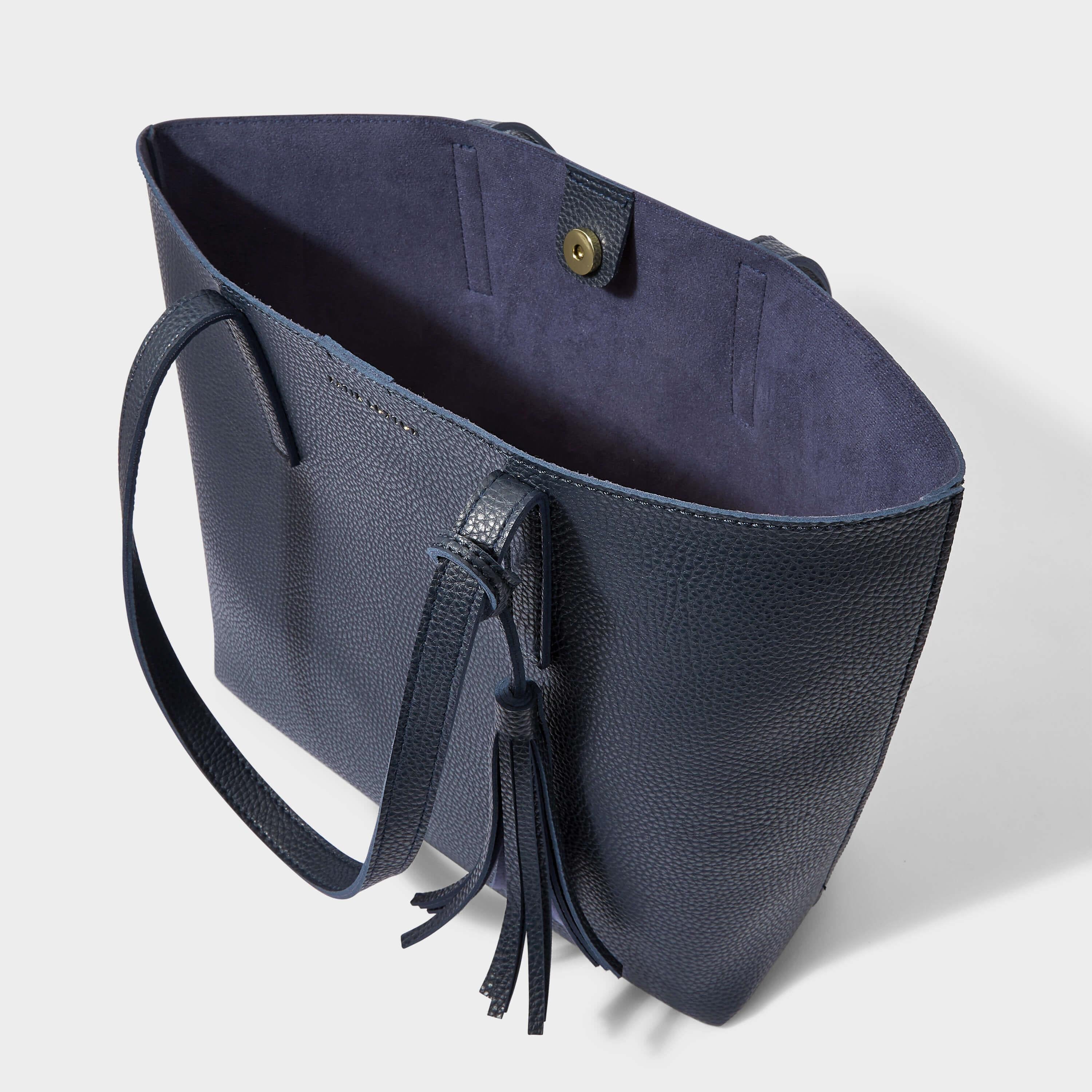 Tavi Tassel Tote | Navy | 28 X 30 X 13cm