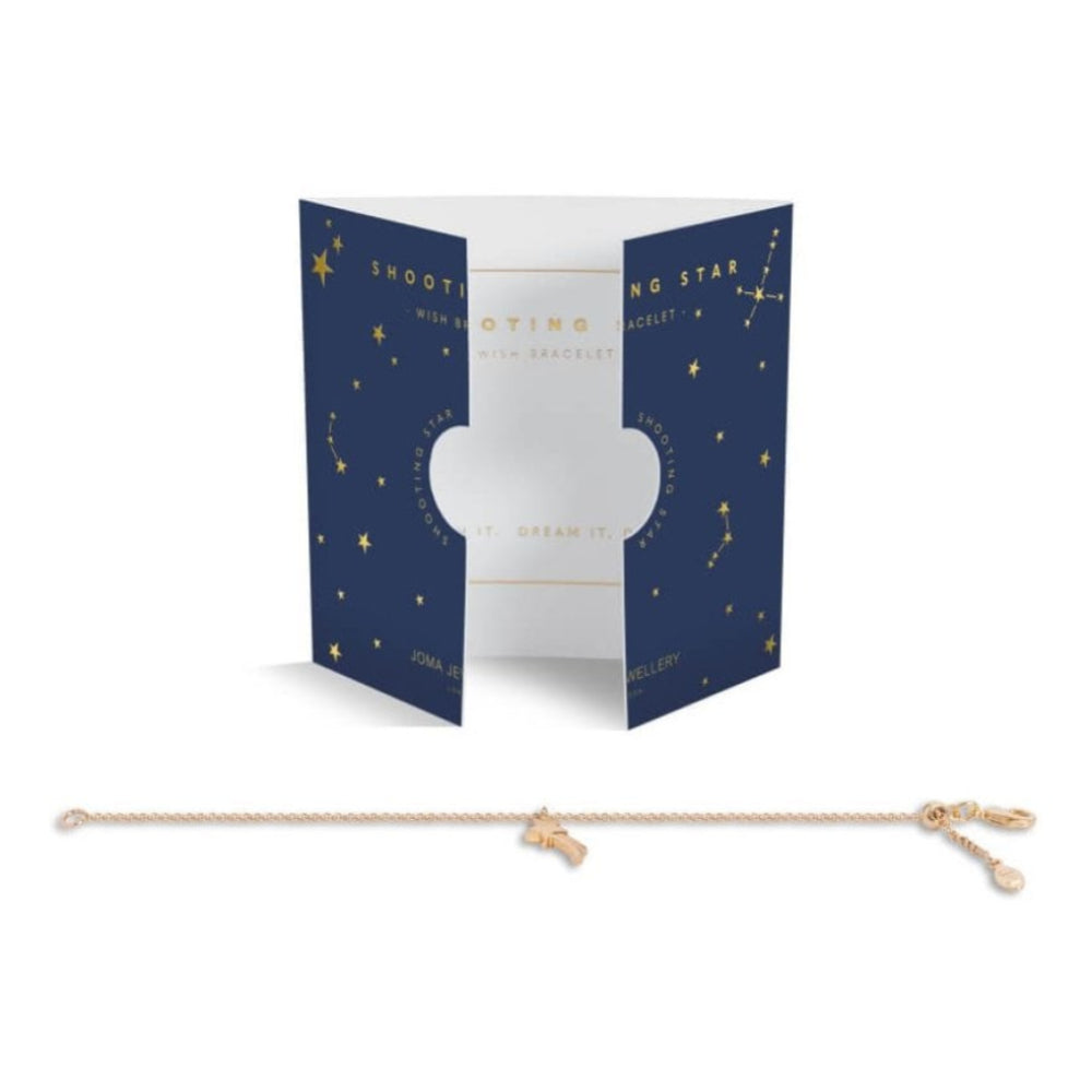 Wish - Shooting Star - Yellow Gold Shooting Star Charm Bracelet