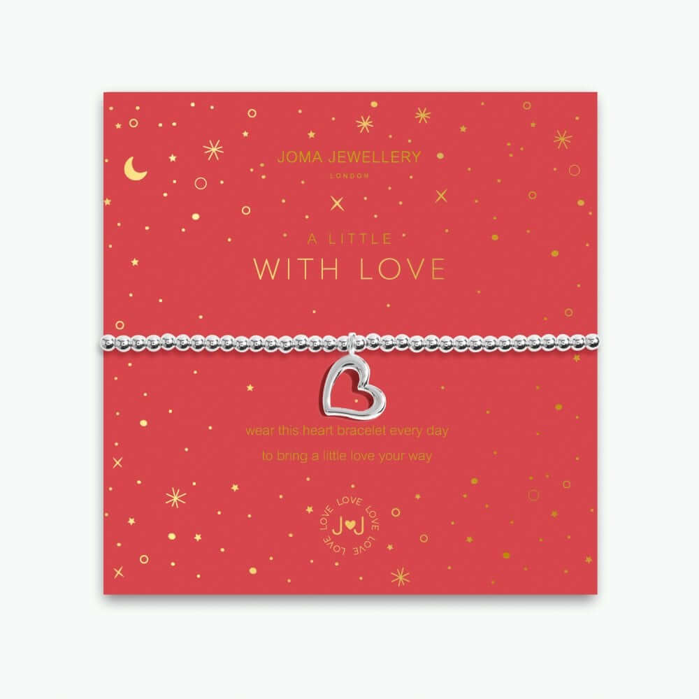 Christmas A Little | With Love | Silver | Bracelet | 17.5cm Stretch