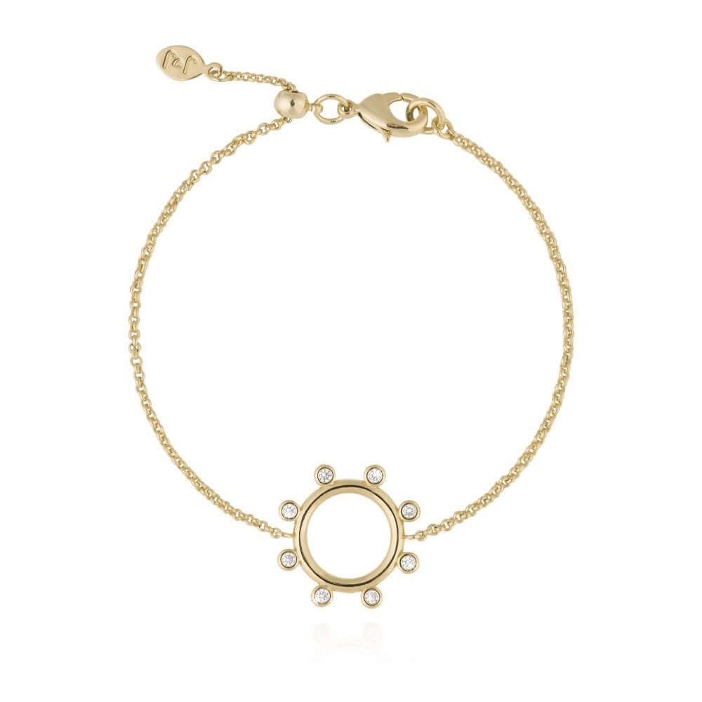 Zahra | Gold | CZ Hoop | Bracelet | 19cm Adjustable
