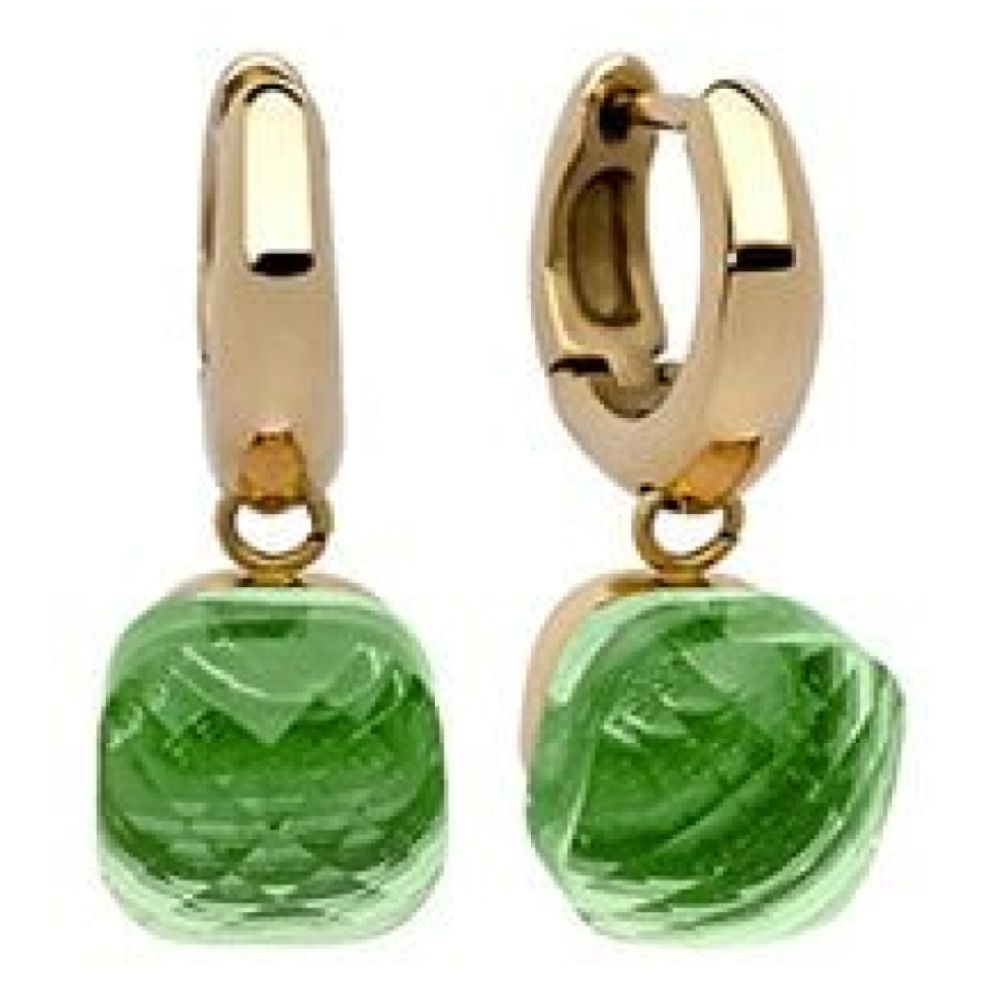 Creole "Firenze" Big (G/P) Peridot Earrings