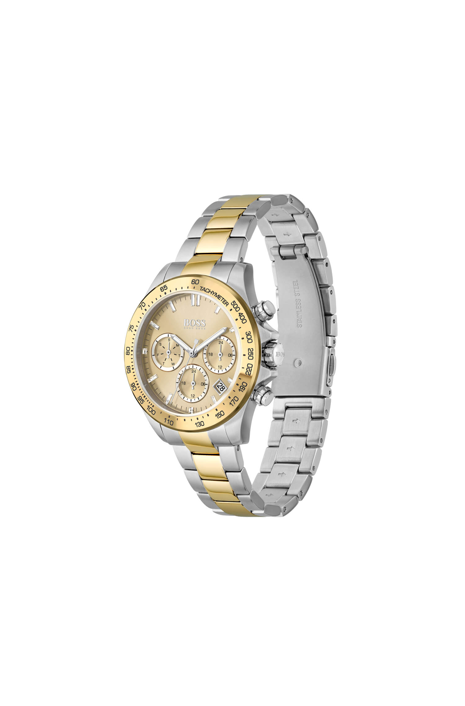 Novia Two Tone Gold Chronograph Dial Ladies Watch