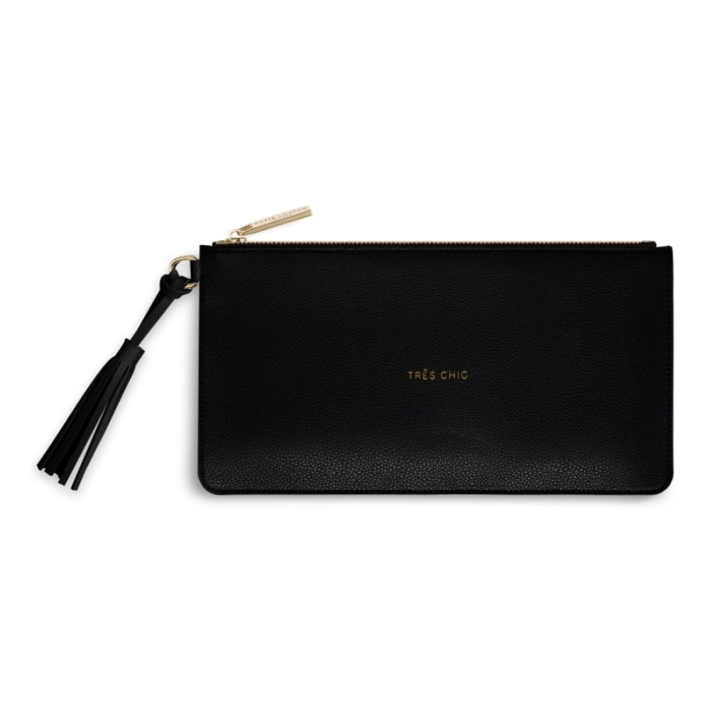 FLORRIE TASSEL POUCH - TRES CHIC - black - 14.5x28cm