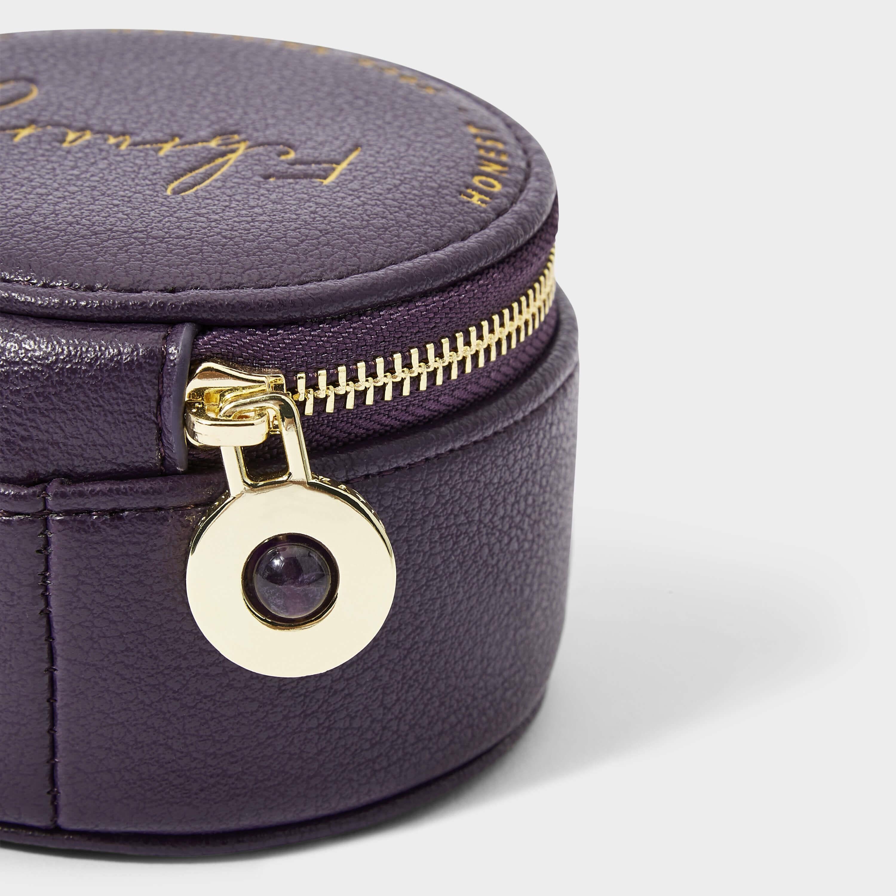 Birthstone Jewellery Box | February | 9 X 9 X 5.5cm
