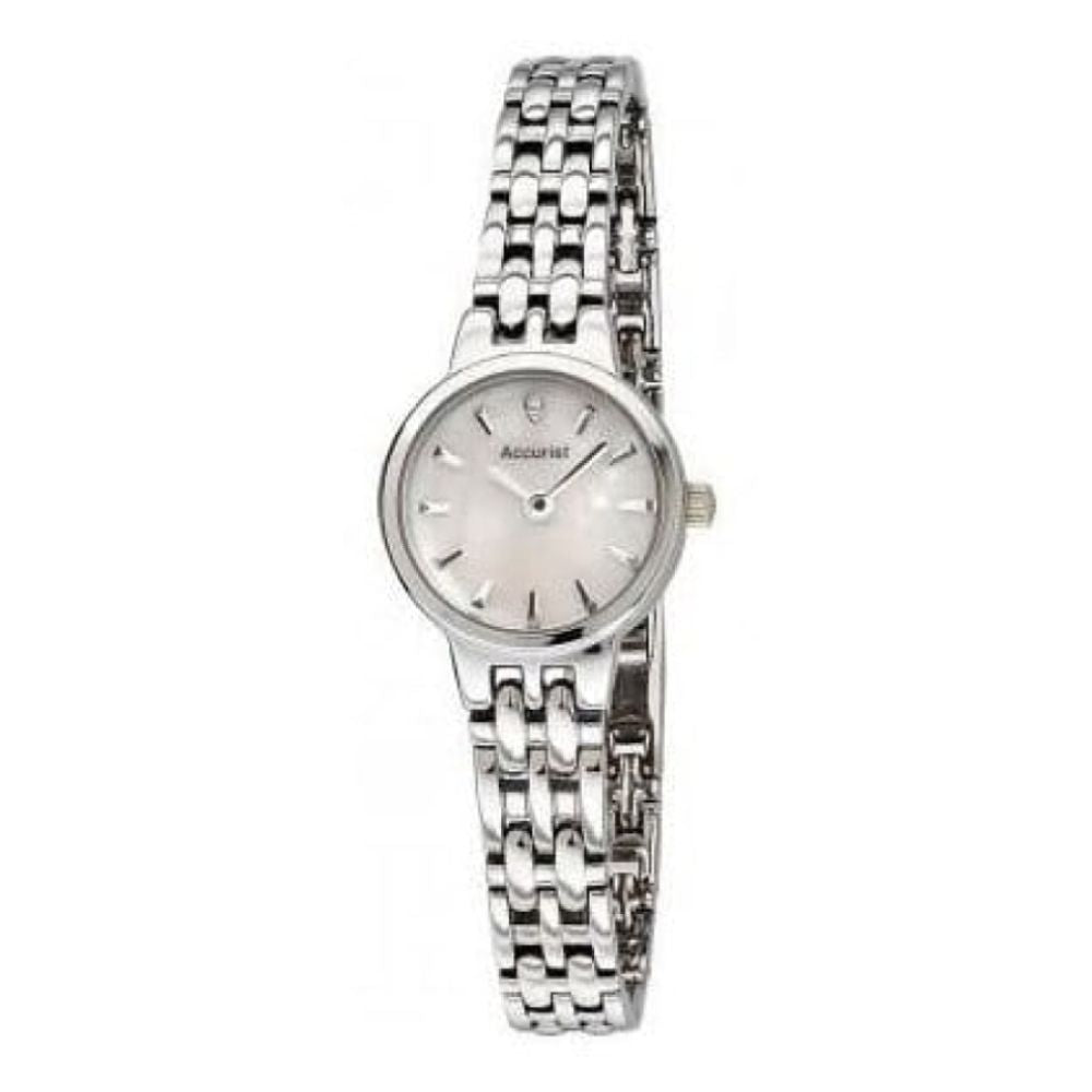 Stainless Steel Linked Mother of Pearl Bracelet Watch