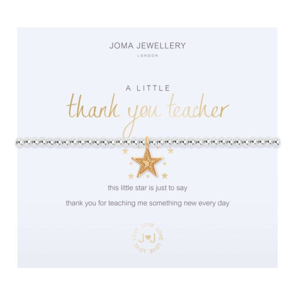 A Little | Thank You Teacher | Bracelet | 17.5cm Stretch