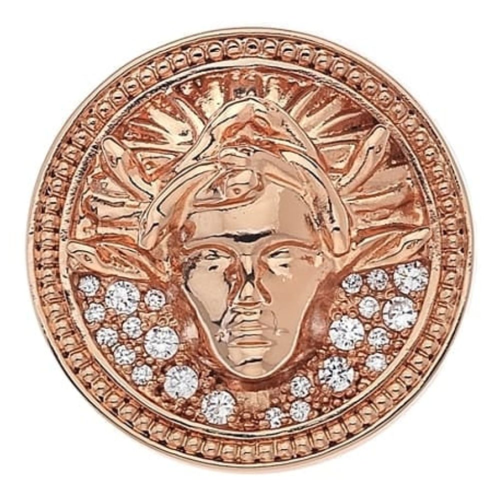 Medusa Bianca Rose Gold Plated - 25mm